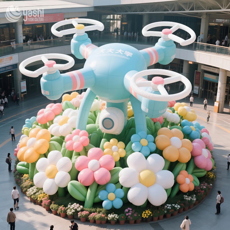 Надувные красочные шары-цветы для украшения торгового центра на открытом воздухе