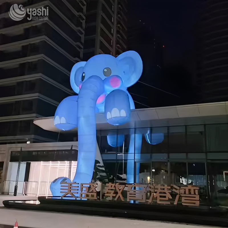 Giant Inflatable Cartoon Elephant Balloon for Outdoor Shopping Mall Decoration