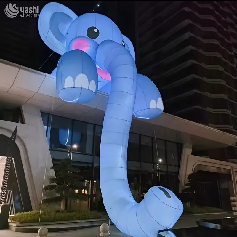 Giant Inflatable Cartoon Elephant Balloon for Outdoor Shopping Mall Decoration