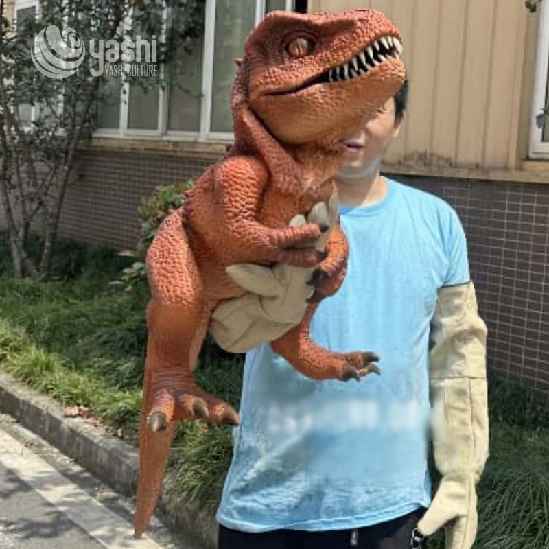Steel Frame Realistic Dinosaur Baby Puppet Rust Proof For Park Shows