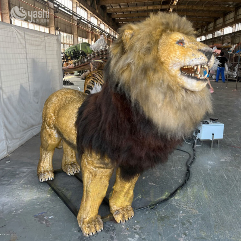 Model Patung Singa Realistis 210CM Untuk Dekorasi Taman