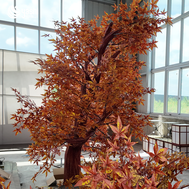 Custom Artificial Autumn Maple Tree, Large Simulation Fall Maple Tree Decor for Park, Mall & Harvest Festival Display