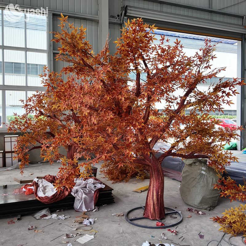 Custom Artificial Autumn Maple Tree, Large Simulation Fall Maple Tree Decor for Park, Mall & Harvest Festival Display
