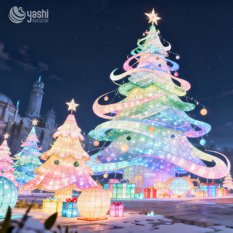 Customizable Large Outdoor Christmas Tree Decorations for Shopping Mall and Party Decor