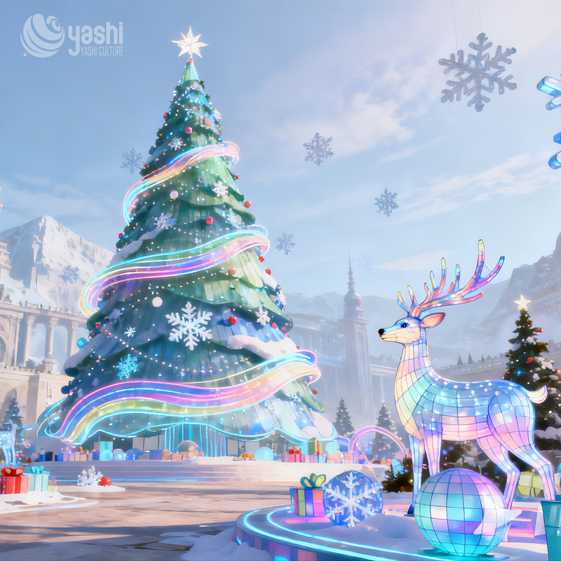 Customizable Large Outdoor Christmas Tree Decorations for Shopping Mall and Party Decor