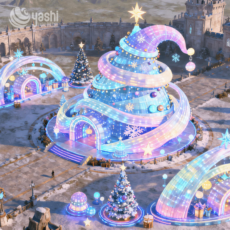 Lanterne decorative per grandi alberi di Natale all'aperto sono utilizzate per decorazioni natalizie e decorazioni per feste