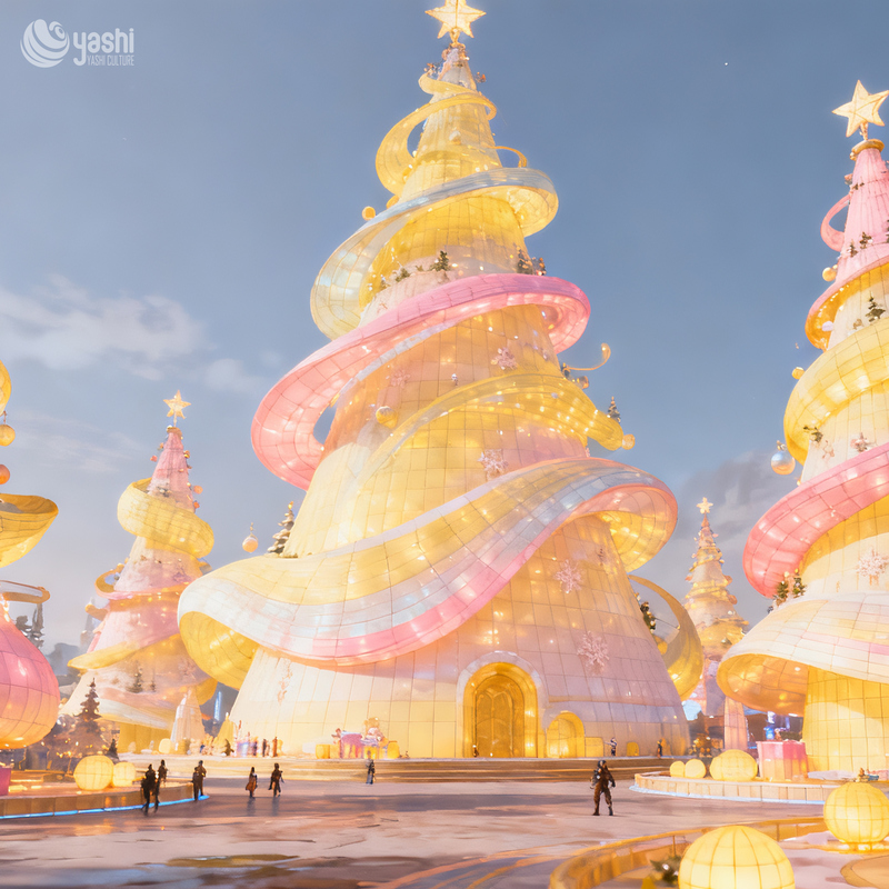 Lanterna per albero di Natale di alta qualità per decorazioni di grandi centri commerciali e decorazioni di Capodanno