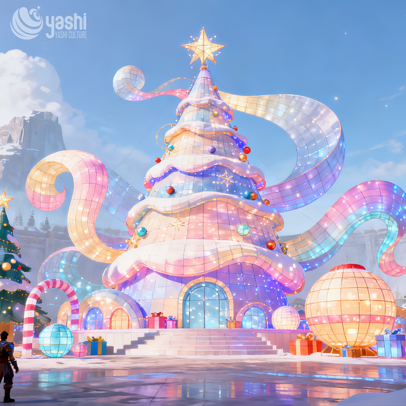 Lanterna per albero di Natale di alta qualità per decorazioni di grandi centri commerciali e decorazioni di Capodanno