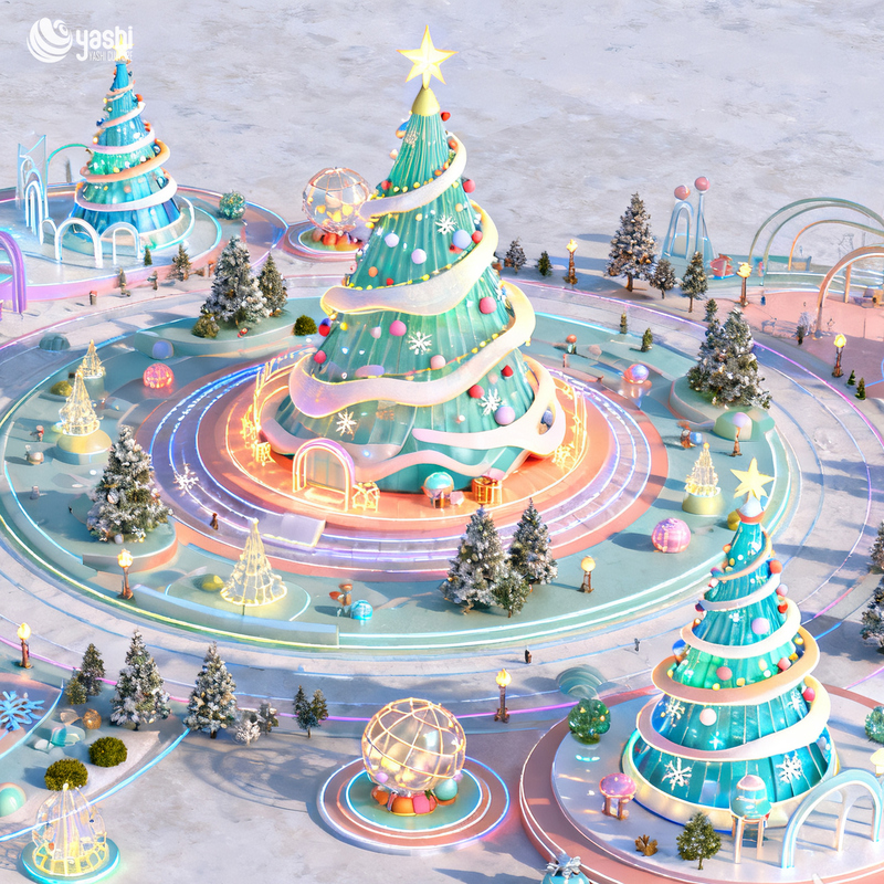 Premium Weihnachtsbaum Laternen für Mall Dekorationen und Neujahrsfeiern