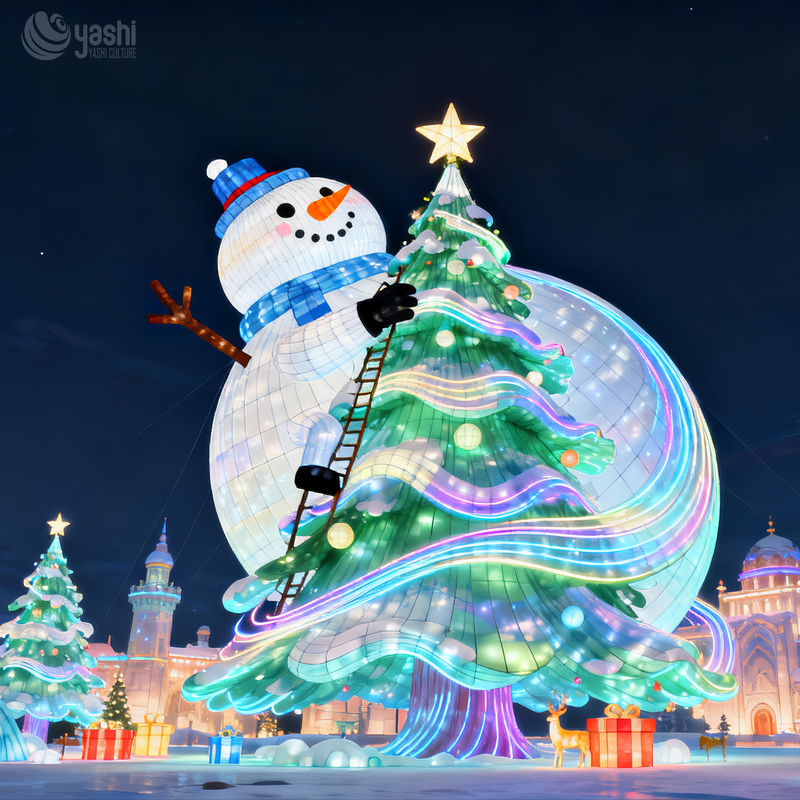 Custom Giant Walk-through Christmas Tree Light Sculpture Scene, Outdoor Waterproof LED Christmas Tree Installation for Shopping Mall Light Festival