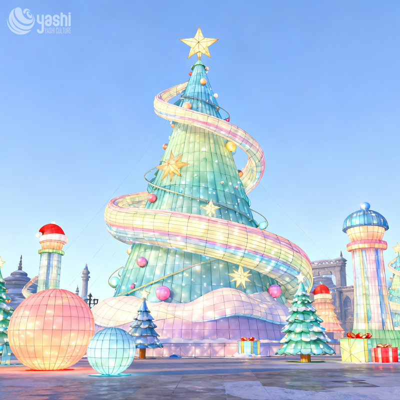 Christmas Tree Archway LED Lighting for Outdoor Decorations and Large Amusement Parks