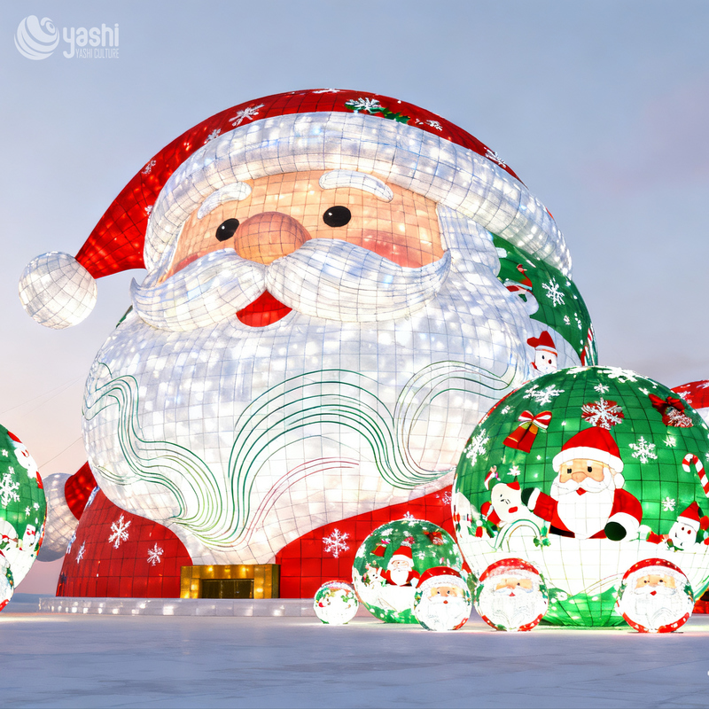 Ручные фонари Санта-Клауса - Светодиодные уличные светильники для украшения больших торговых центров