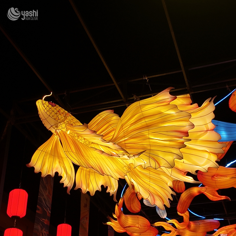 Chinese Traditional Festival Animal Lanterns - Goldfish Sculpture LED Lighting for Outdoor Decoration