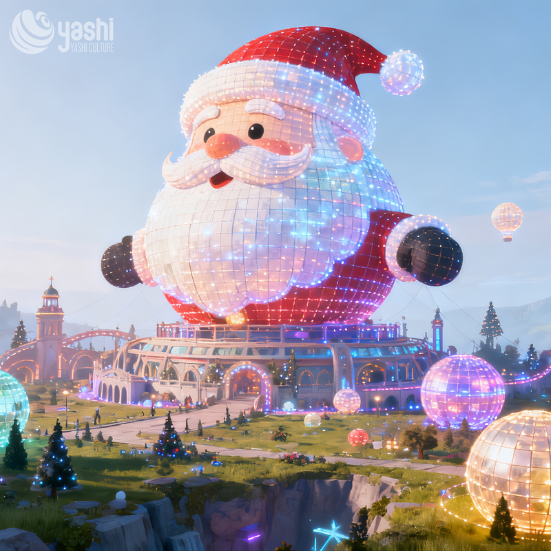 Handcrafted Santa Claus lanterns are used for outdoor decoration and Christmas decoration.