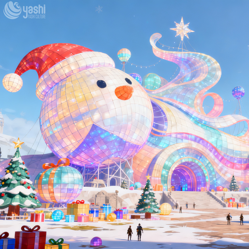 Waterproof Christmas Themed Lantern - LED Snowman Lights for Outdoor Decoration