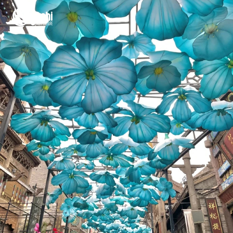 Handmade Spring Festival lanterns, designed for outdoor festive lighting in scenic spot corridors and pedestrian streets.