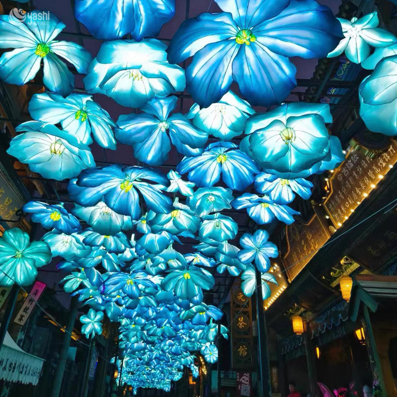 Handmade Spring Festival lanterns, designed for outdoor festive lighting in scenic spot corridors and pedestrian streets.