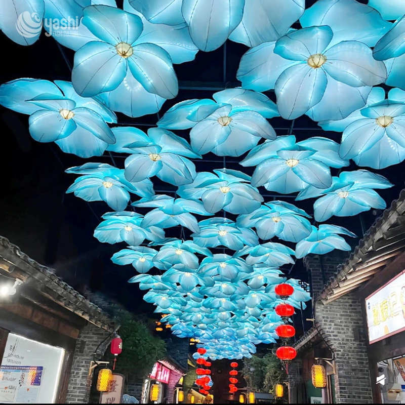 Handmade Spring Festival lanterns, designed for outdoor festive lighting in scenic spot corridors and pedestrian streets.