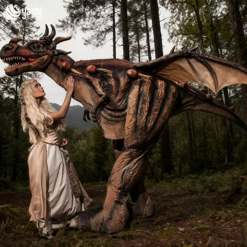 Фестиваль Силиконовый кукла динозавра с железобезопасной рамой