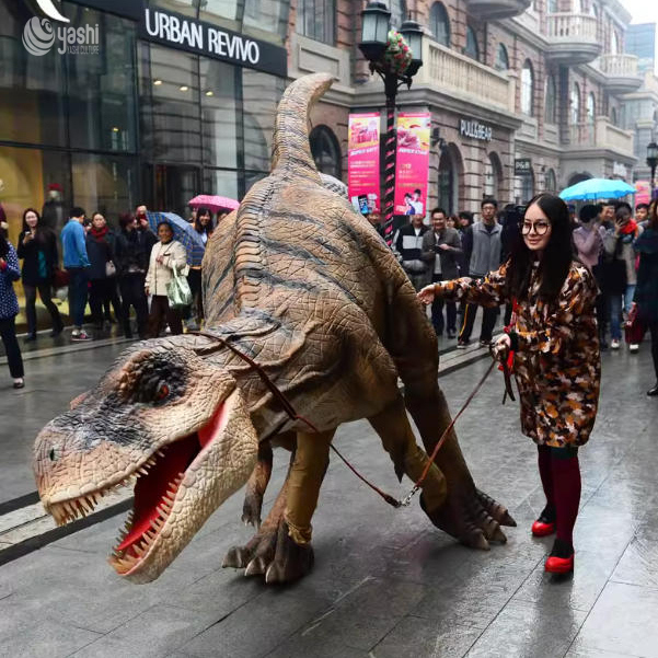 Realistic T-Rex Dinosaur Costume Walking Dinosaur Suit for Outdoor Performance Jurassic Party