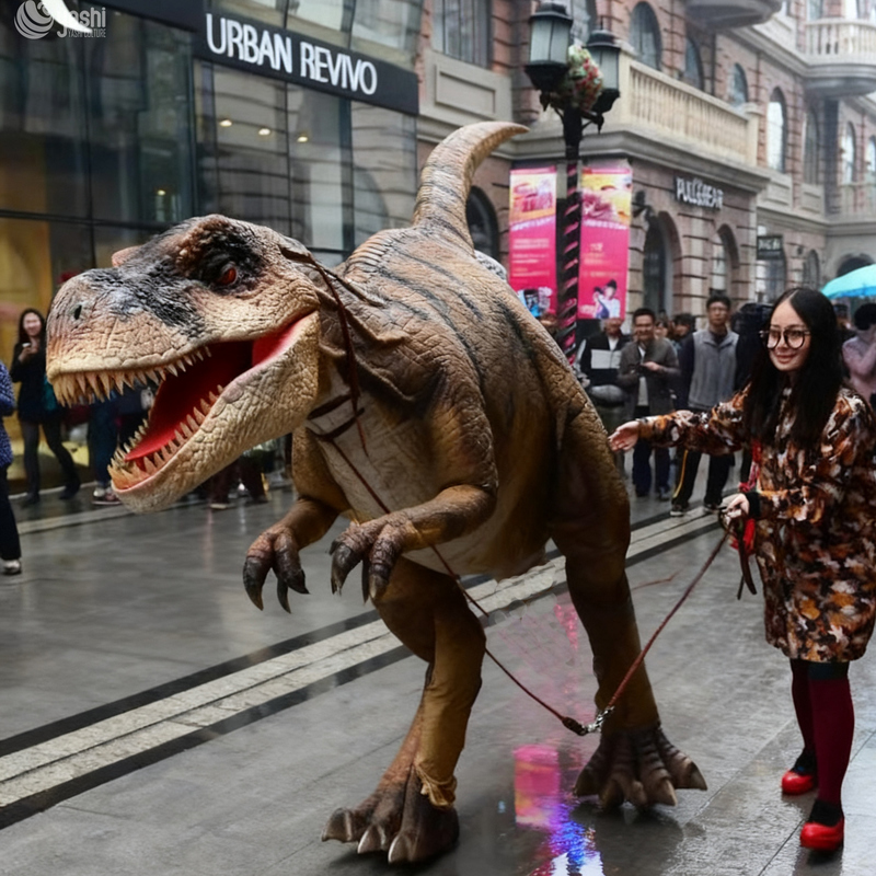 Realistic T-Rex Dinosaur Costume Walking Dinosaur Suit for Outdoor Performance Jurassic Party