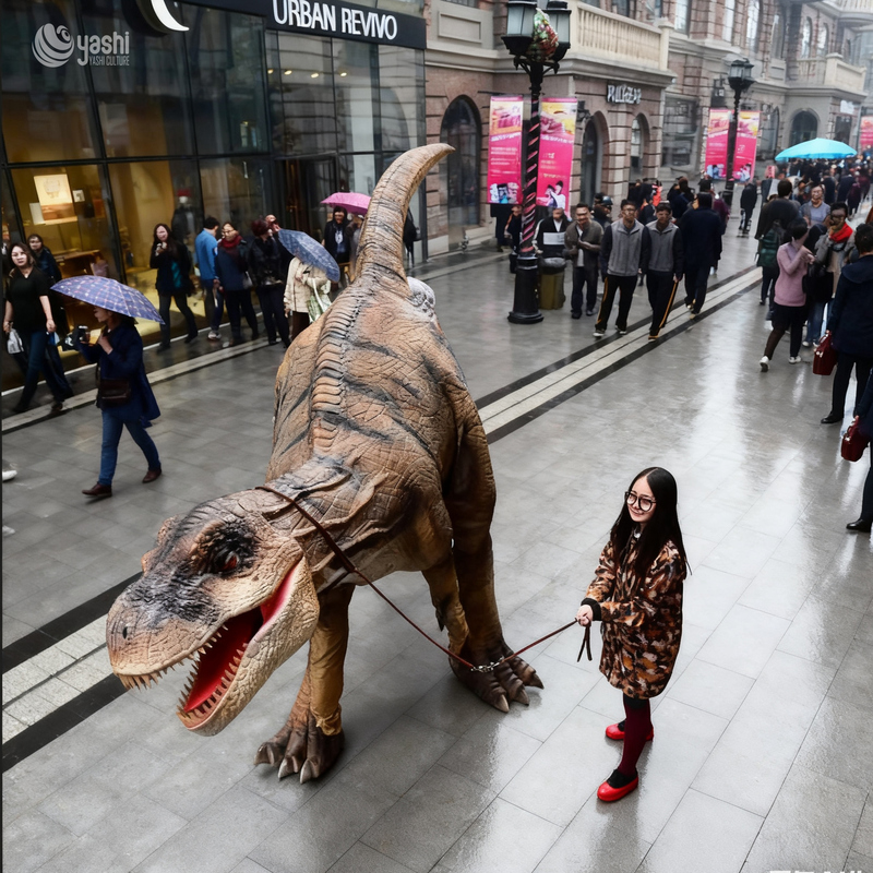 Realistic T-Rex Dinosaur Costume Walking Dinosaur Suit for Outdoor Performance Jurassic Party