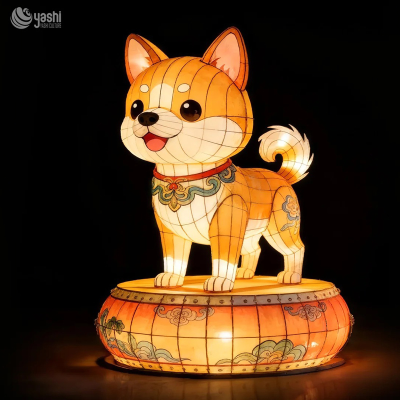 Custom Chinese Zodiac Rooster Lantern | LED Cartoon Rooster Light Sculpture with Decorative Drum‑Shaped Base for Lunar New Year Outdoor Exhibition