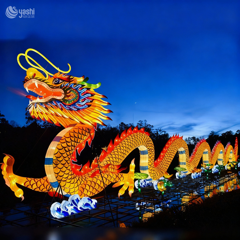Traditional Chinese Colorful Dragon Lantern - Outdoor Festival Decorative Lantern