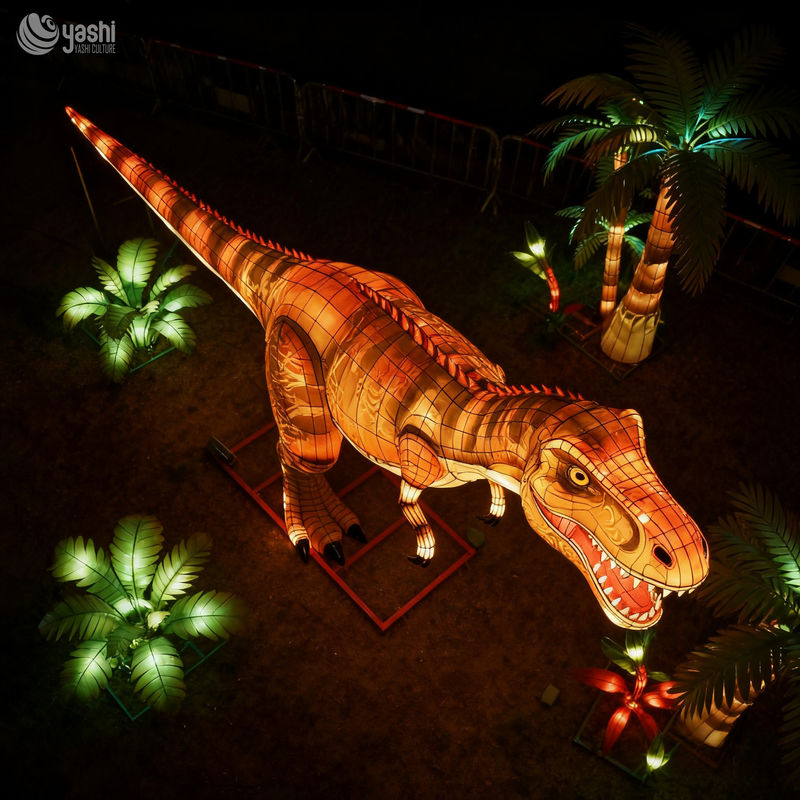 Waterproof Dinosaur Lanterns for Outdoor Decoration, Dinosaur Sculptures for Theme Parks and Shopping Malls