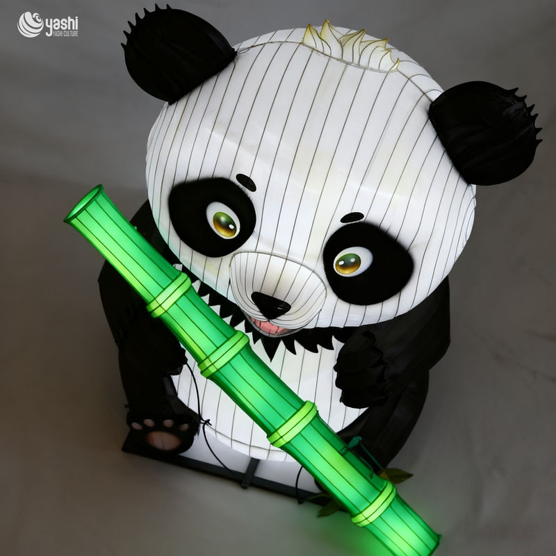 Chinese Cartoon Animal Lantern - Panda Shape Lantern for Outdoor Park and Zoo Decoration, Theme Park Decoration