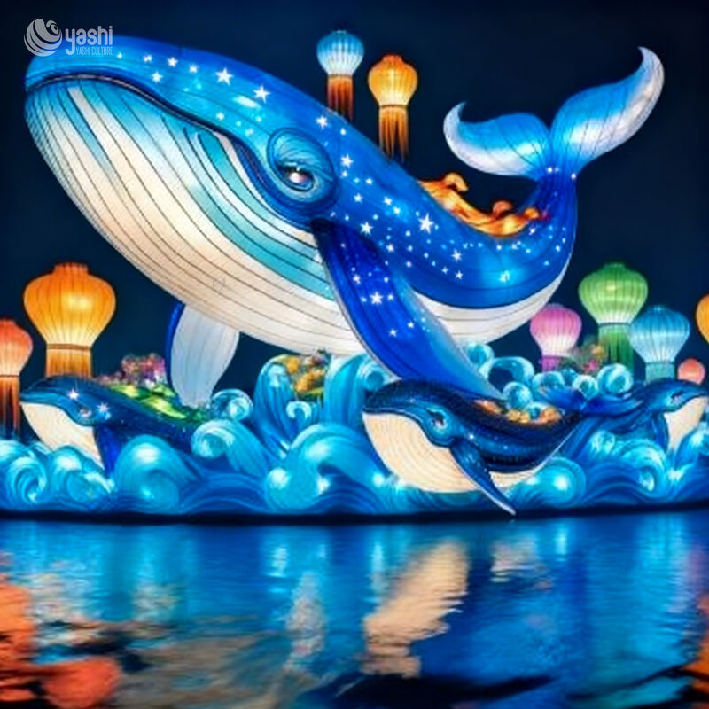 Custom Animal Theme Zigong Lanterns, Giant 3D Animal LED Light Sculpture, Waterproof Outdoor Festival Light Installation For Park Fair Event