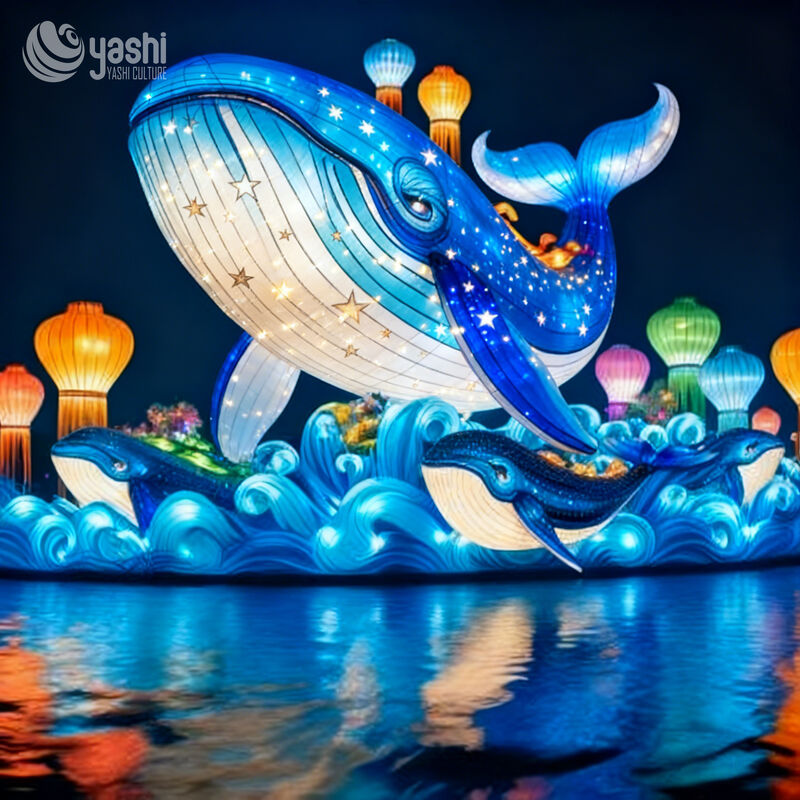 Custom Animal Theme Zigong Lanterns, Giant 3D Animal LED Light Sculpture, Waterproof Outdoor Festival Light Installation For Park Fair Event