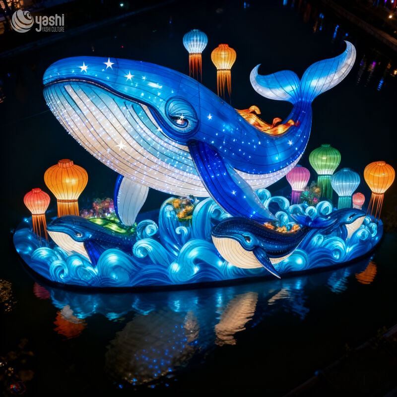 Custom Animal Theme Zigong Lanterns, Giant 3D Animal LED Light Sculpture, Waterproof Outdoor Festival Light Installation For Park Fair Event