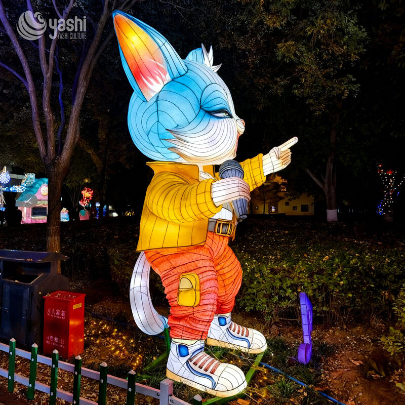 Chinese Festival Lantern - Cartoon Animal Cat Shaped Outdoor Decorative Lantern