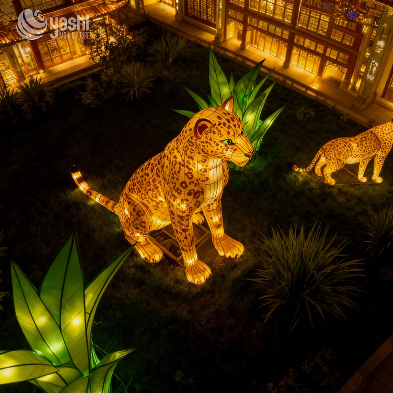 Chinese Festival Lantern Animal Sculpture Lantern Leopard Lantern Outdoor Adventure Decorative Lantern
