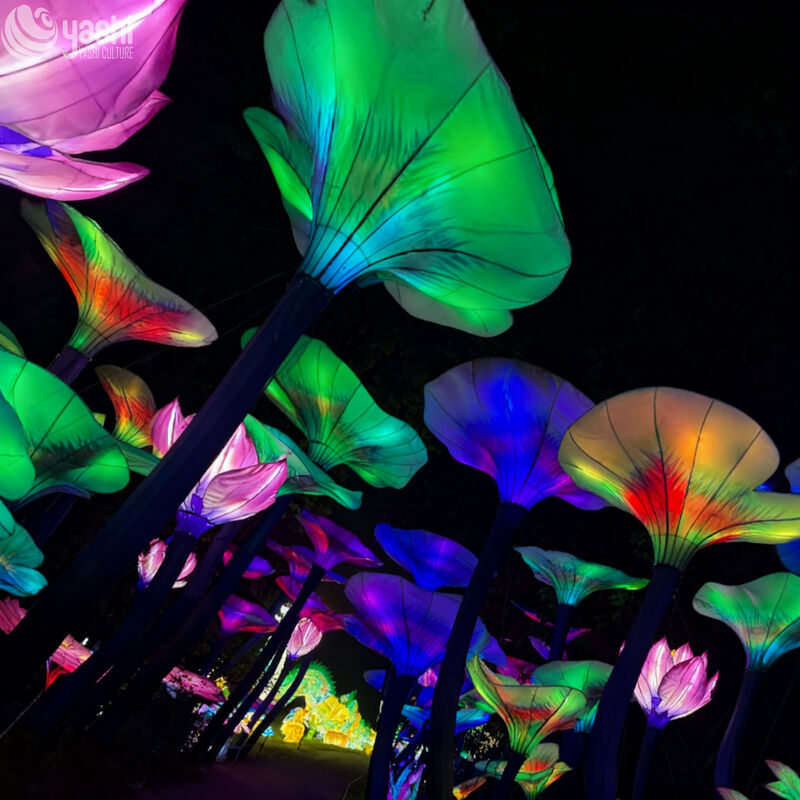 Custom Passage Lanterns for Zoo/park Gate Entrances, Large-scale Festive Outdoor Lotus Decorative Passage Lights