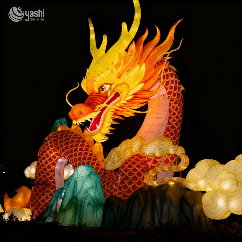 Chinese New Year Lanterns Outdoor Waterproof Decorative Large Dragon Lanterns