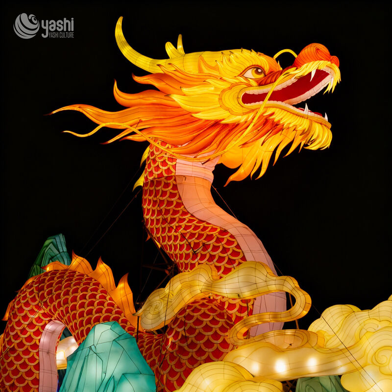 Chinese New Year Lanterns Outdoor Waterproof Decorative Large Dragon Lanterns