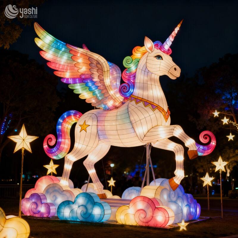 Chinese Style Outdoor Lanterns - Unicorn Lanterns for Year of the Horse Spring Festival