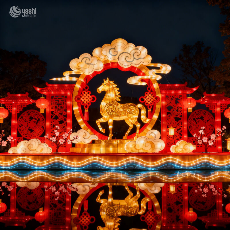 Chinese Style Horse Year Spring Festival Lanterns - Large New Year Lantern Exhibition Decorations