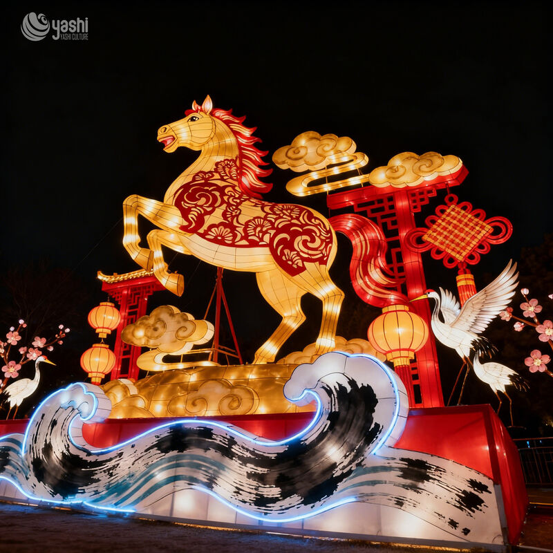 Chinese Style Horse Year Spring Festival Lanterns - Large New Year Lantern Exhibition Decorations
