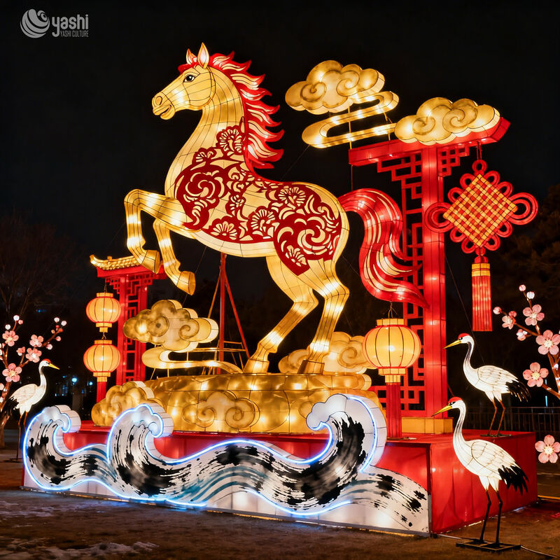 Chinese Style Horse Year Spring Festival Lanterns - Large New Year Lantern Exhibition Decorations
