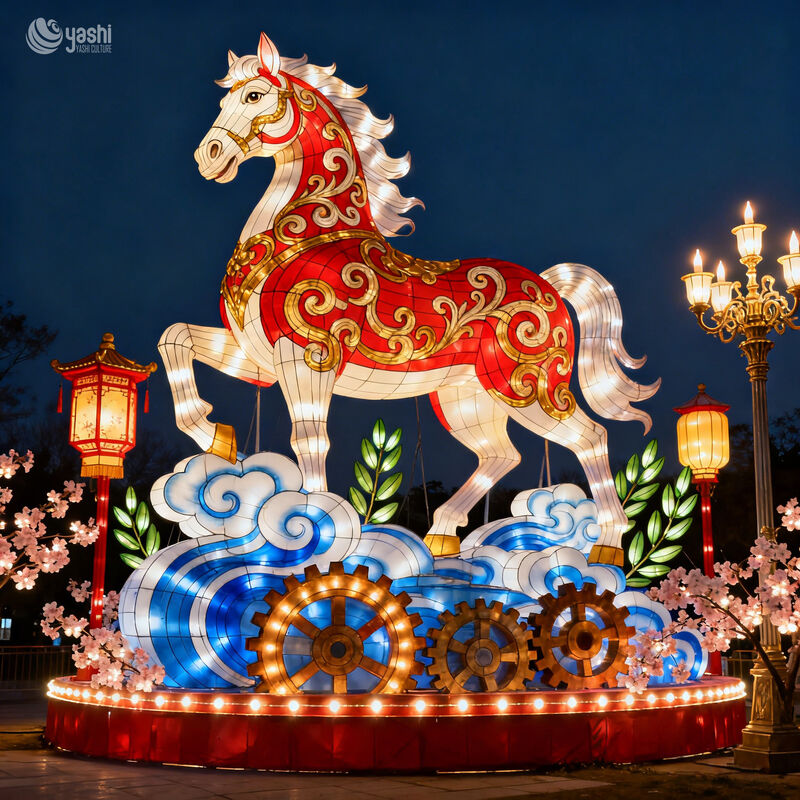 Chinese Style Horse Year Spring Festival Lanterns - Large New Year Lantern Exhibition Decorations