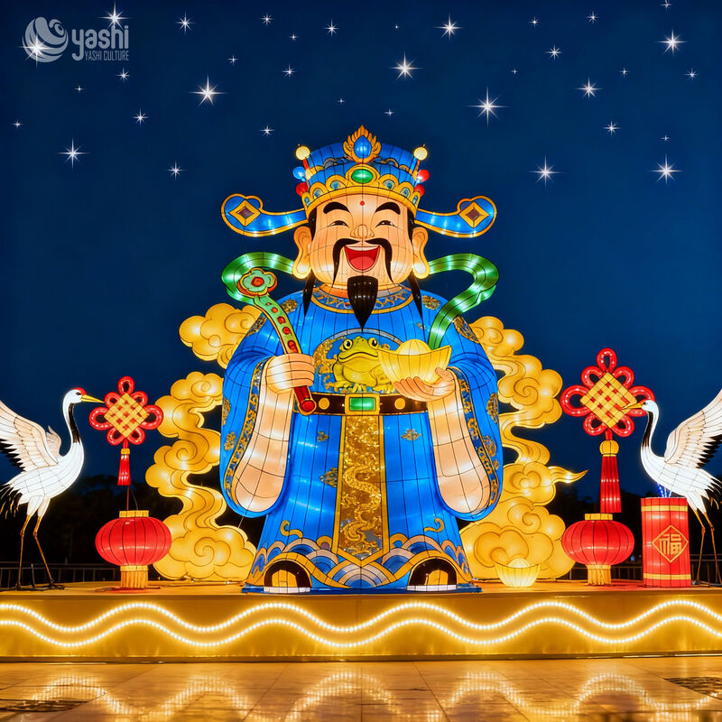 Large-Scale Lantern Exhibition Decorations: Chinese New Year Lanterns and God of Wealth Sculptures