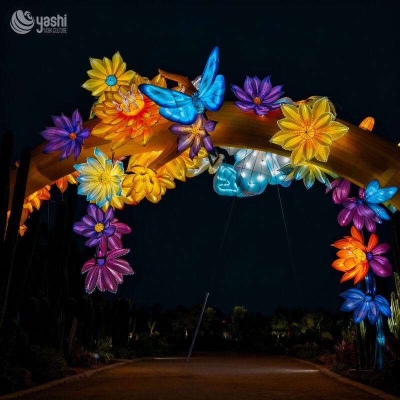 Chinese New Year Flower Theme Lanterns, Outdoor Decorative Lanterns for Festival Party Decor