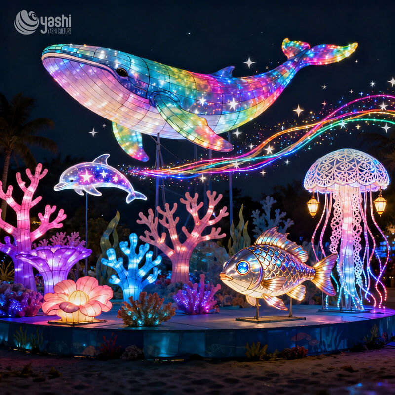 Chinese New Year Lanterns - Ocean Theme for Park, Zoo, and Aquarium Decorations