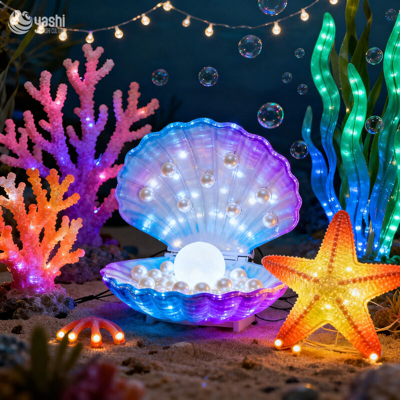 Ocean Theme Lantern Festival with Shell Lanterns and Starfish Lights for Lunar New Year