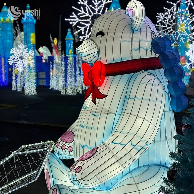 Waterproof Decorative Animal Lanterns for Outdoor Park and Zoo - Polar Bear and Giraffe Light Show