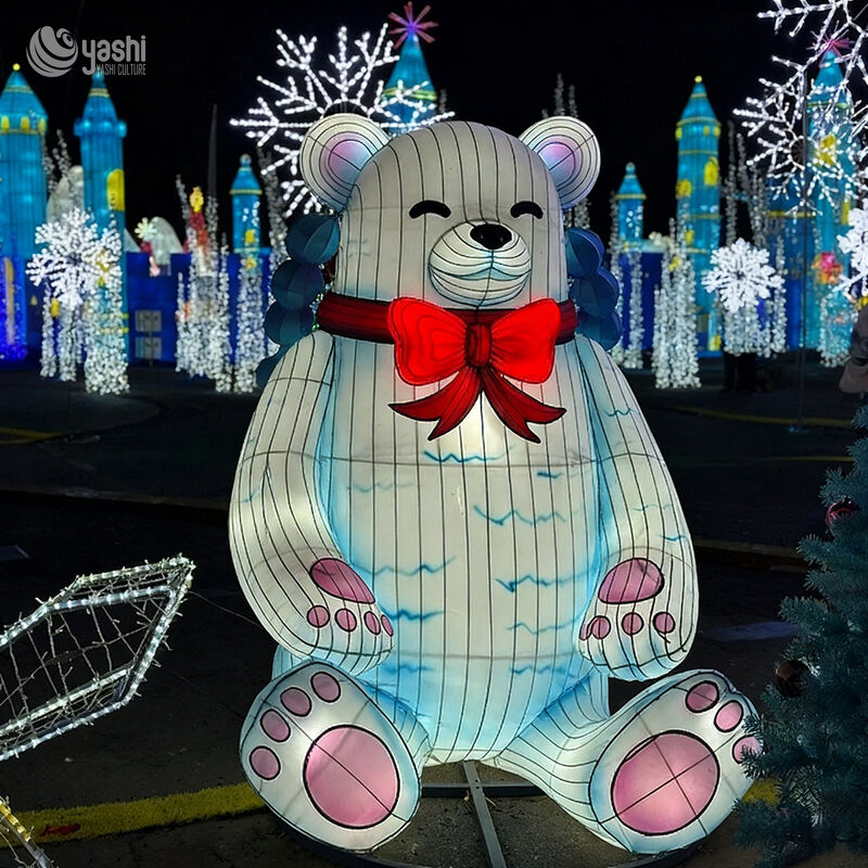 Waterproof Decorative Animal Lanterns for Outdoor Park and Zoo - Polar Bear and Giraffe Light Show