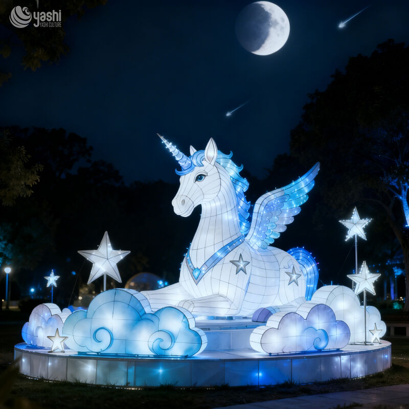 Unicorn LED Sculpture Lantern for Valentine's Day - Animal Theme Lantern for Year of the Horse Chinese New Year